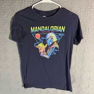 Old Navy Disney T-Shirt Boys Size Large 10/12 Mandalorian Blue